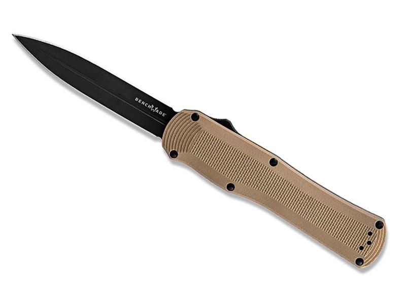Benchmade Autocrat 3.71′ OTF Knife, Coyote Brown G10