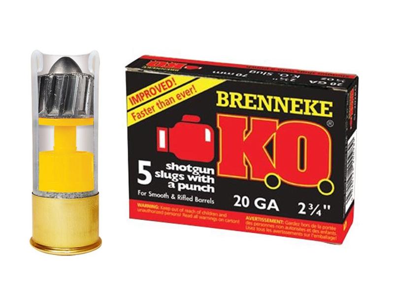 Brenneke K.O. 20GA 2.75' 3/4oz Slug 5rd