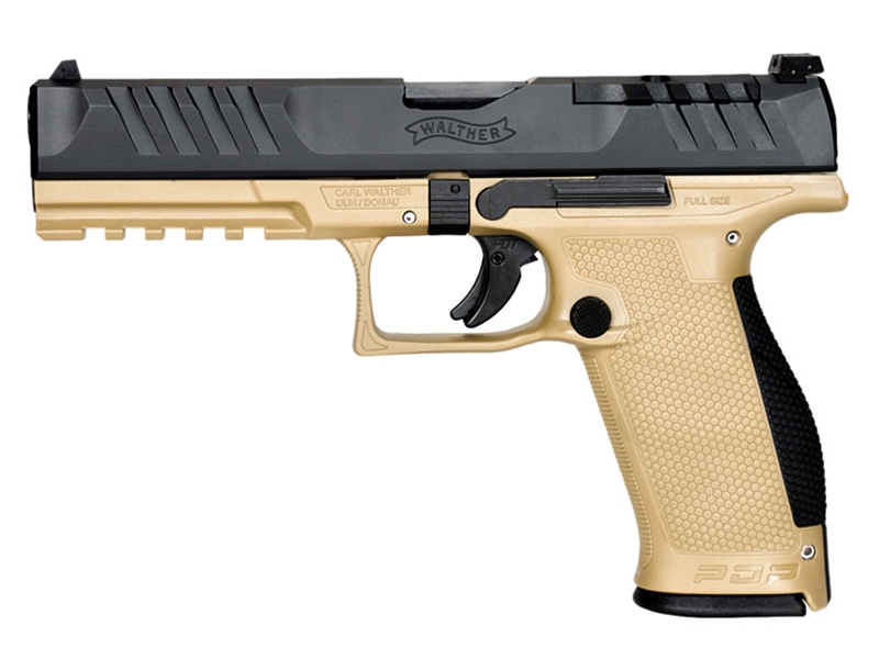 Walther PDP 9mm Full Size 5' Pistol, Black/Tan