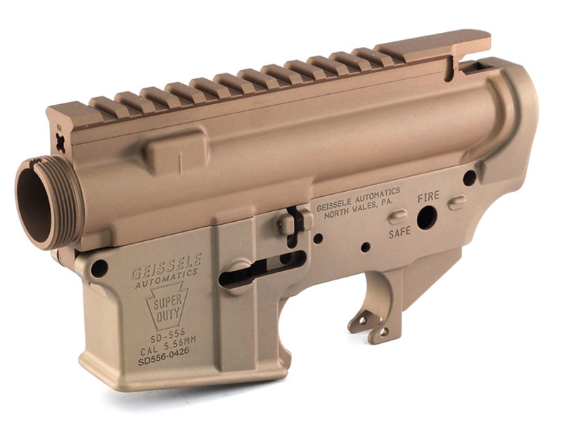 Geissele Super Duty 5.56 Stripped Upper/Lower Receiver Set, Desert Dirt