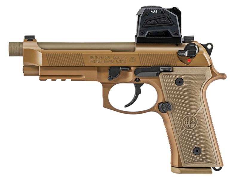 Beretta M9A4 G 9mm 5.2' 18rd Pistol w/ Steiner MPS Sight, FDE TB