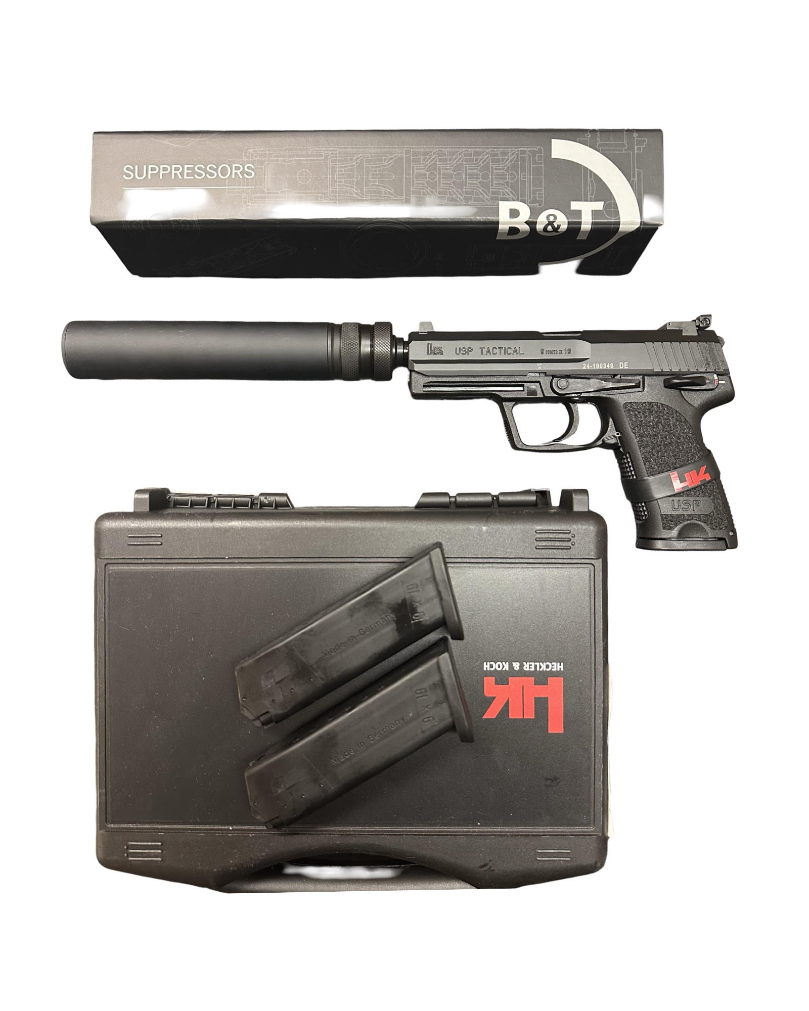 B&T / H&K USP9 SD TACTICAL Suppressed Pistol Package with B&T IMPULS IIA 9MM Suppressor (*Rare)