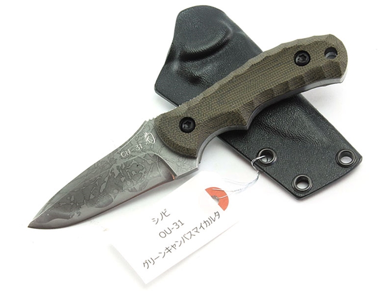 Kiku Matsuda Shinobi with Green Canvas Micarta