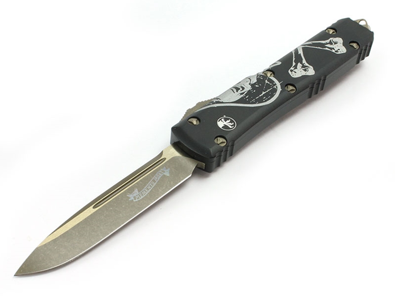 Microtech Knives Ultratech Apocalyptic 3.46' S/E Bronze, Death Card