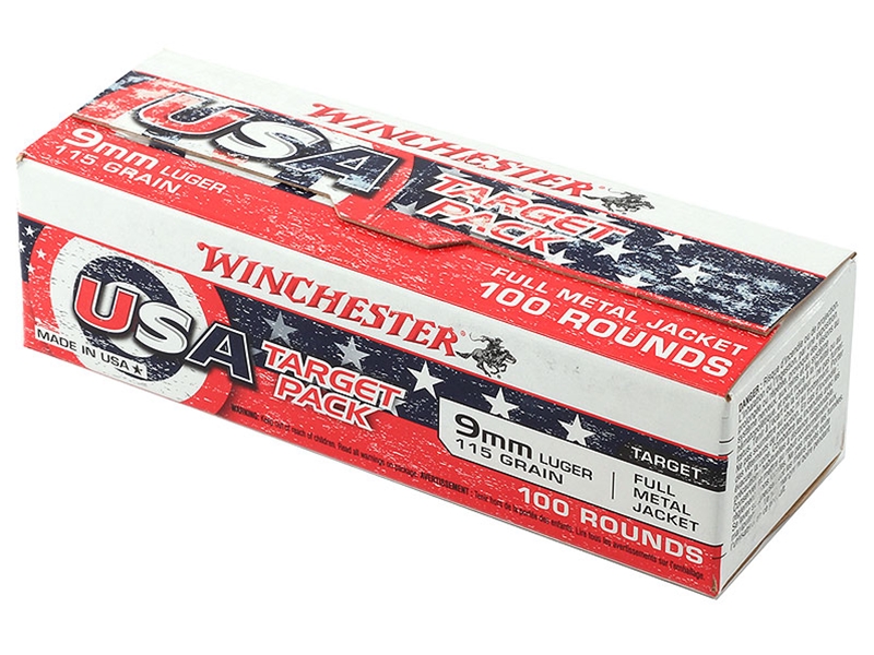 Winchester 9mm 115gr FMJ USA 100rd