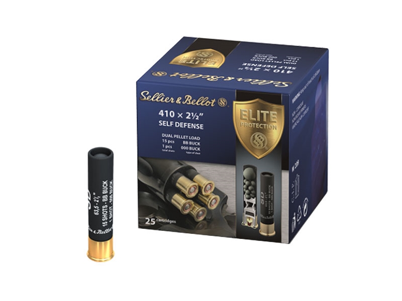 Sellier & Bellot Self Defense 410 Gauge 2.50' 1/2 oz Dual Pellet Load 25rd