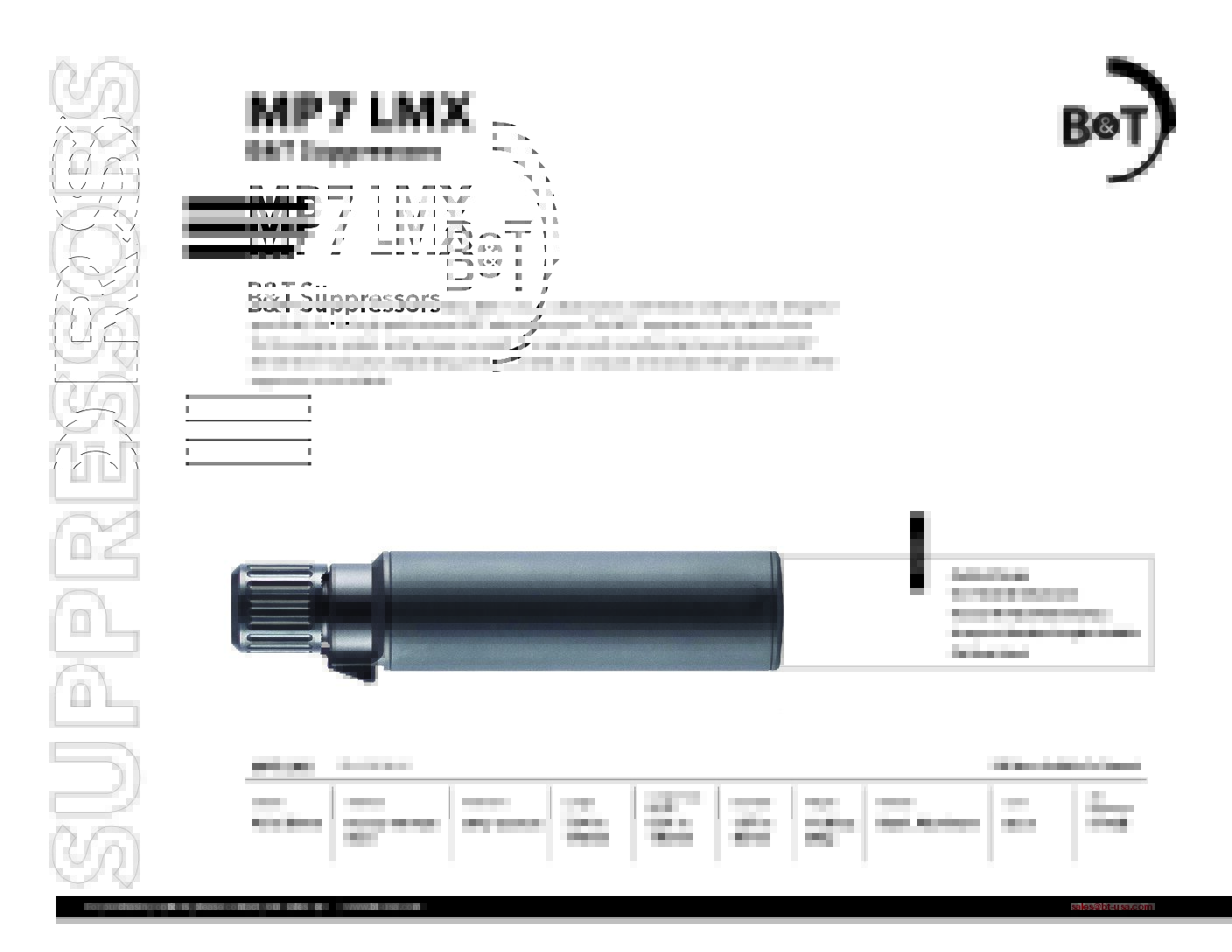 B&T HK MP7 LMX Suppressor 4.6x30mm  SD-123198-US