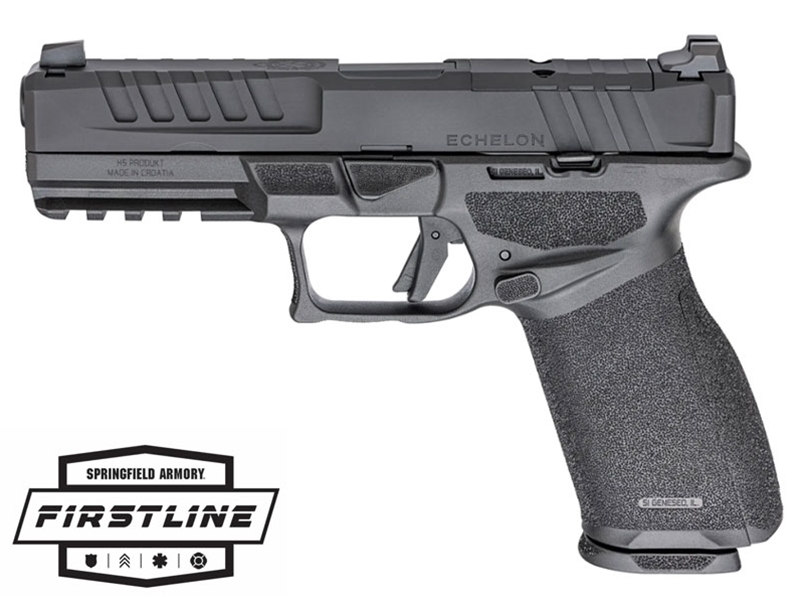 Springfield Echelon 9mm 4.5' 17rd Pistol w/ U-Notch Sights , Black - Firstline Program