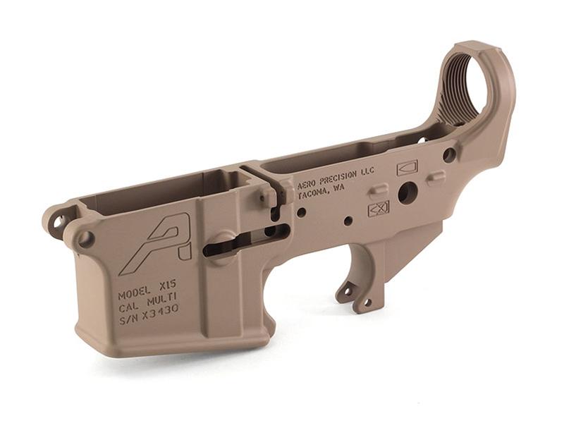 Aero Precision AR15 Gen 2 Stripped Lower Receiver, FDE Cerakote