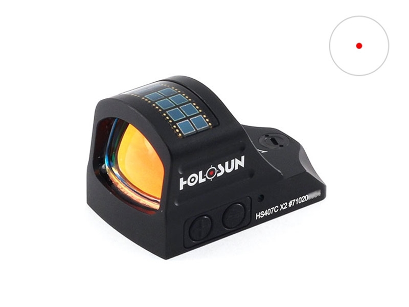 Holosun HS407C X2 Solar 2 MOA Red Dot Sight