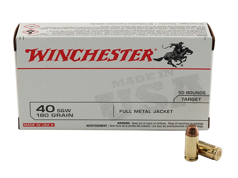 Winchester USA 40S&W 180gr FMJ 50rd