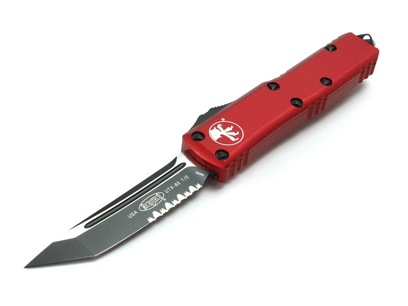 Microtech Knives UTX-85 3' T/E Black, Red Aluminum
