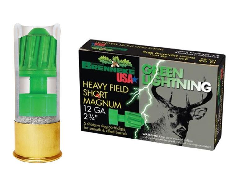 Brenneke Green Lightning 12GA 2.75' 1 1/4oz Slug 5rd