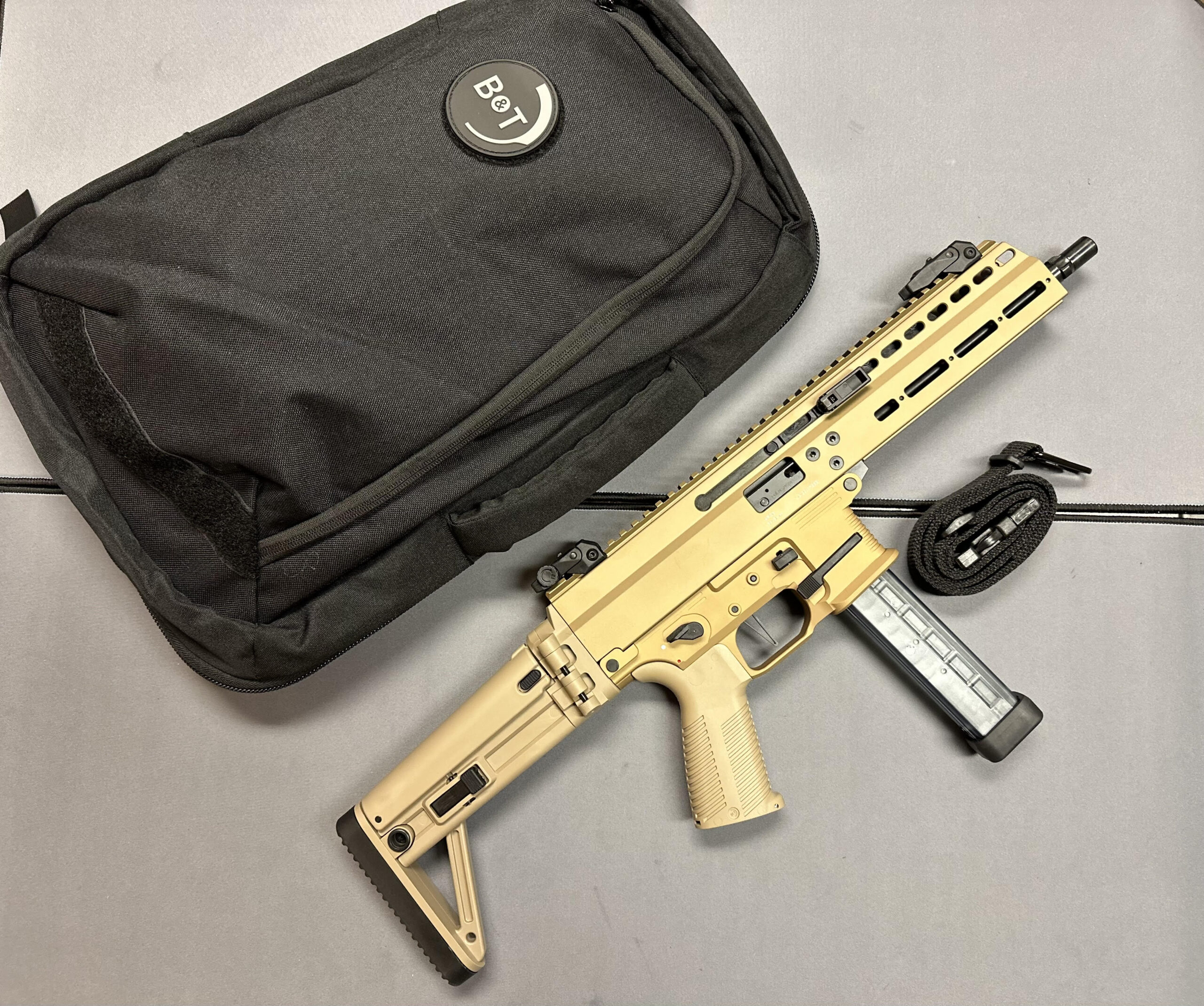 B&T APC9 LIMITED 8.9” SBR – Coyote Tan