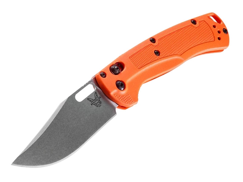 Benchmade Taggedout 3.5' AXIS Folding Knife, Orange Grivory