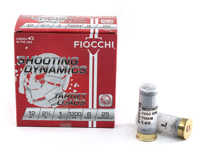 Fiocchi Shooting Dynamics Target Load 12 Gauge 2.75' 1 oz 8 Shot 25rd 1200FPS