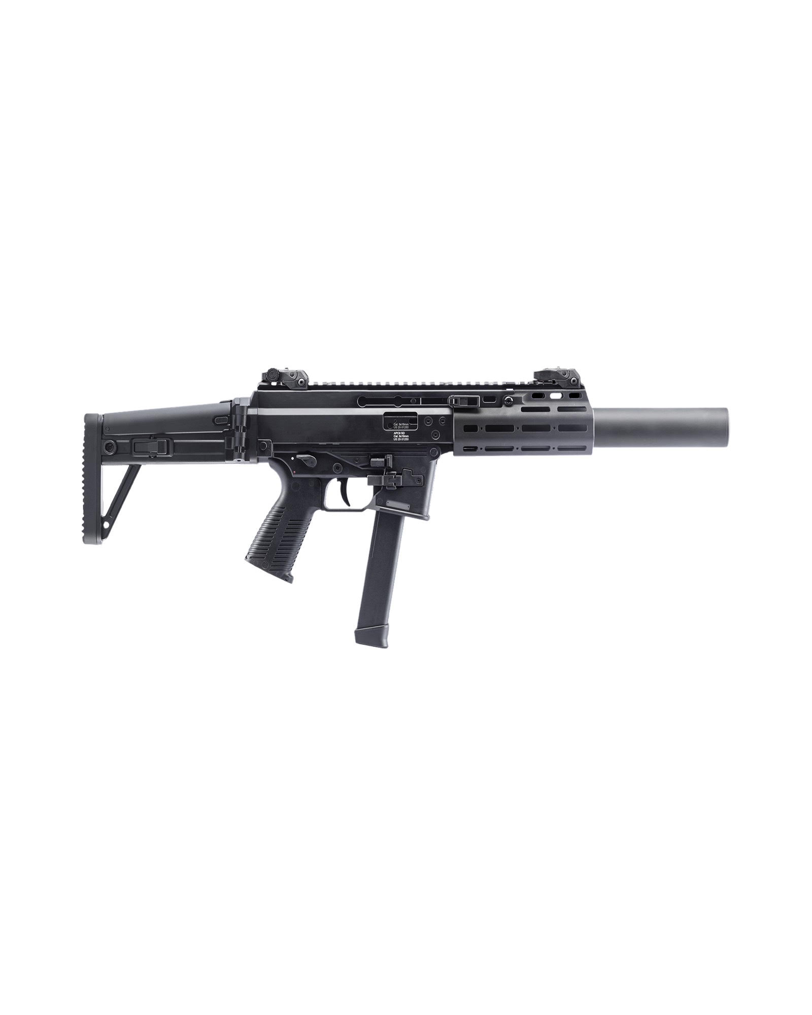 B&T APC9 SD G SBR With MBT Stock & APC9SD 10” Compact Suppressor