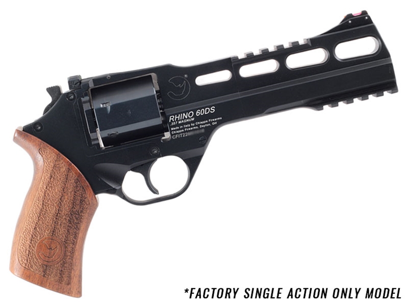 Chiappa Rhino 60SAR .357Mag 6' 6rd Revolver, Black - Single Action Only