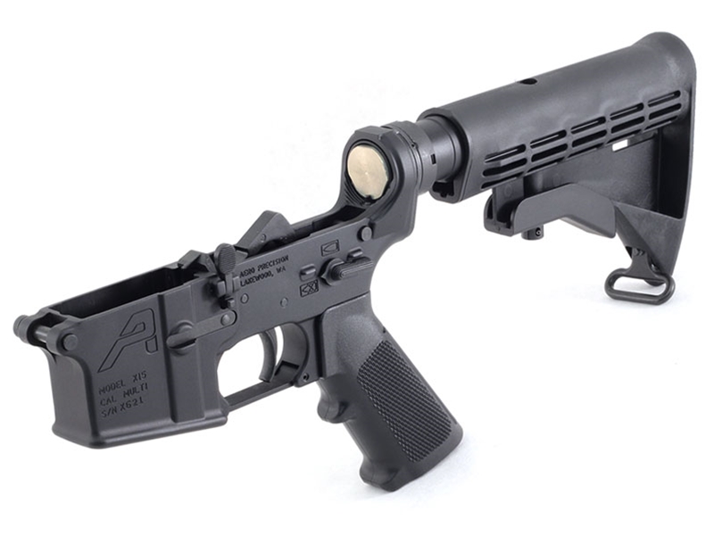 Aero Precision AR15 Standard Complete Lower Receiver, Black Anodized