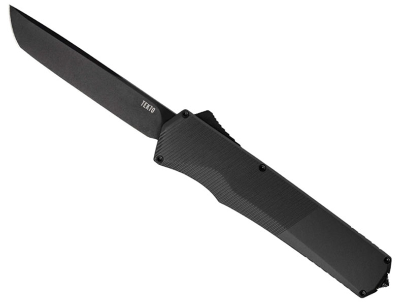 Tekto A5 Spry Tanto 3.5' OTF Knife, Black Aluminum