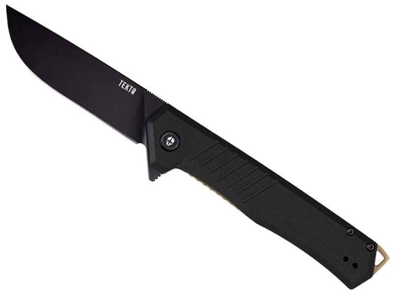 Tekto F1 Alpha 3.1' Folding Knife, Black G10/Bronze Accents