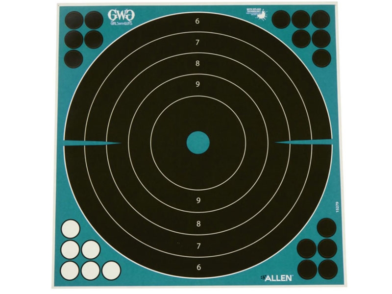 Girls With Guns Splash Adhesive Bullseye Target 12' 5pc