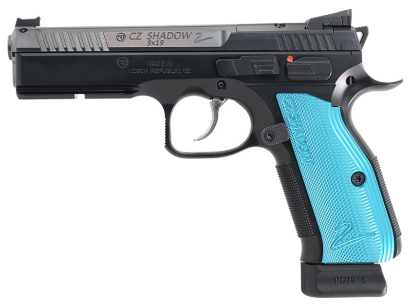 CZ Shadow 2 Black & Blue OR 9mm 4.89' 19rd Pistol
