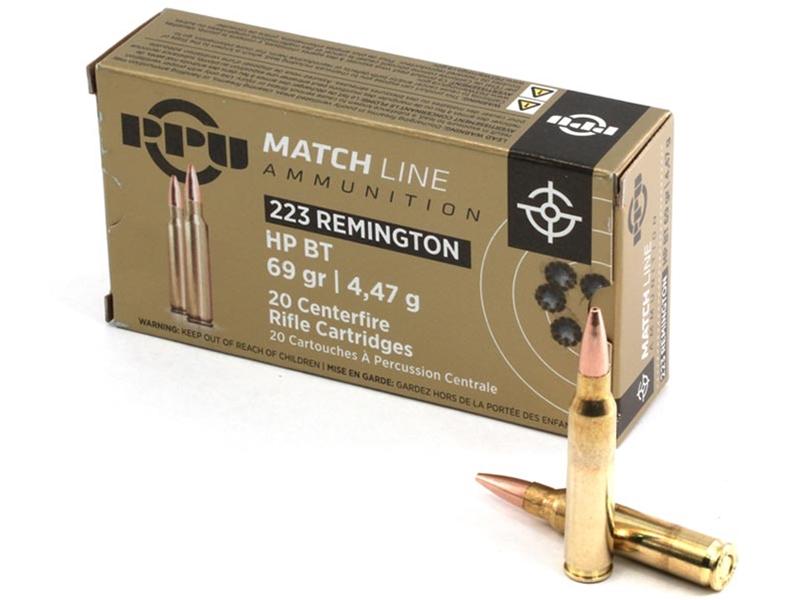 PPU Match .223REM 69gr HPBT 20rd