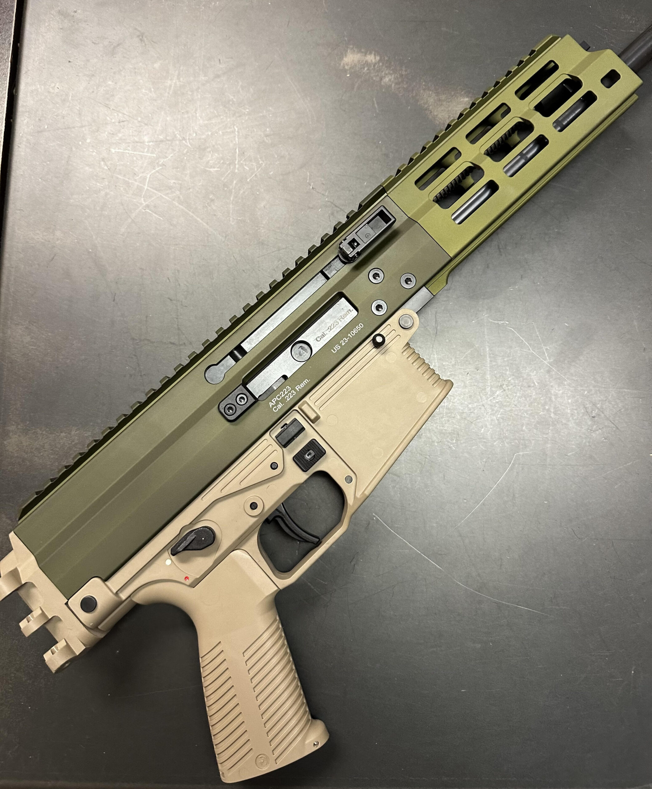 APC223 12.5” Limited Two-Tone with ANODIZED GREEN Upper, and Coyote Tan Lower