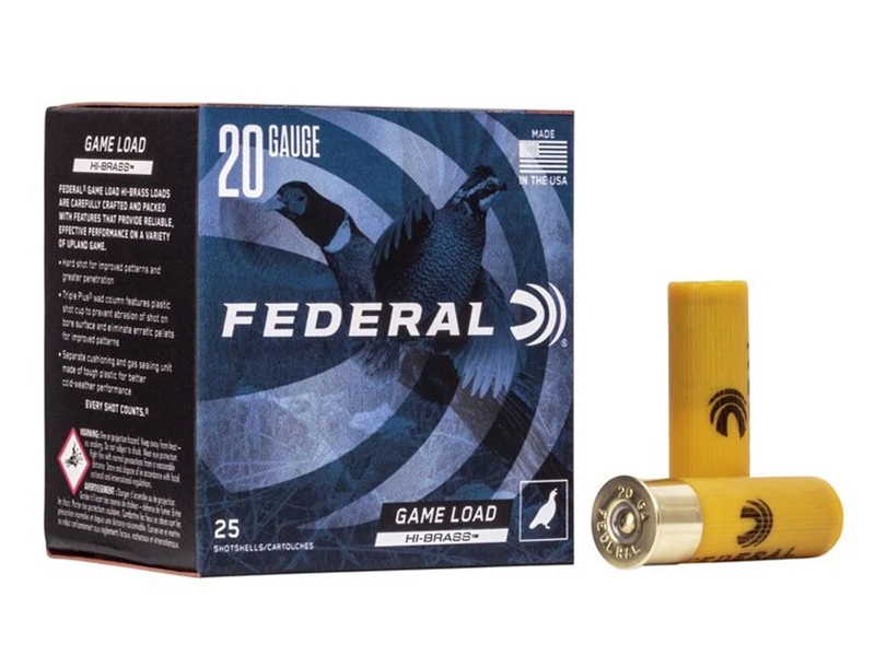 Federal Game Load Hi-Brass 20GA 2.75' 5 Shot 25rd
