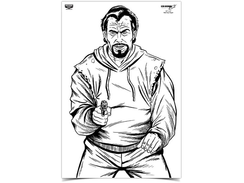 Birchwood Casey Eze-Scorer 23'x35' Bad Guy Paper Target, 1pk