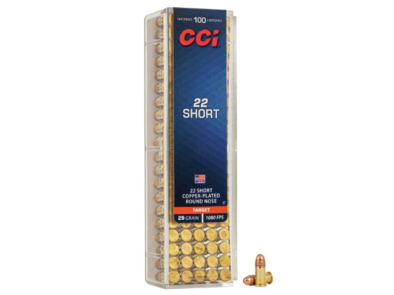 Federal CCI 22 Short 29gr RN Copper Plated 100rd