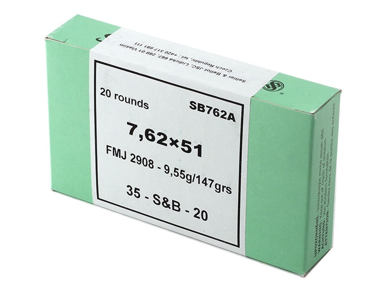 S&B 7.62x51 147gr FMJ 20rd