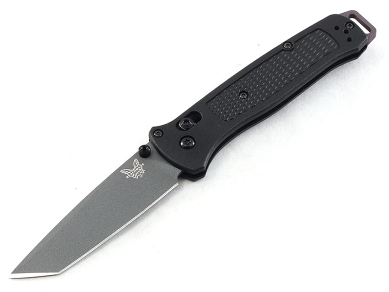 Benchmade Bailout 3.38' AXIS Folding Knife, Tactical Gray/Black Grivory