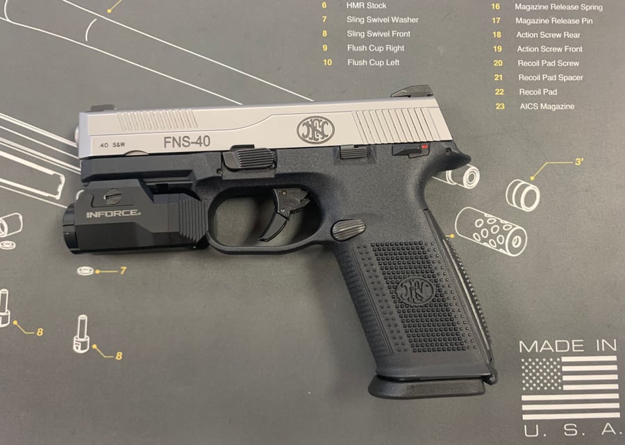FN FNS-40 Silver Slide (night sights)