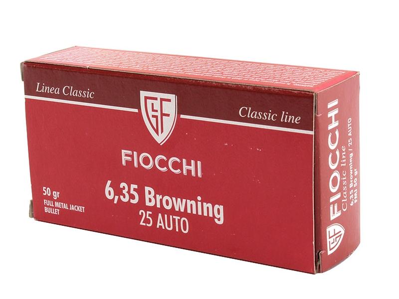 Fiocchi Shooting Dynamics 25 ACP 50gr FMJ 50rd