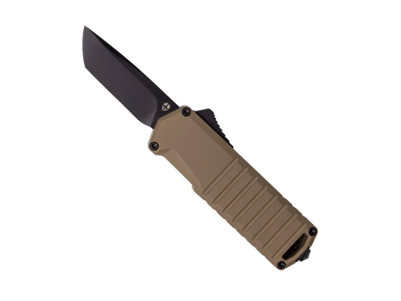 Tekto A2 Badger 1.85' OTF Knife, Desert Aluminum