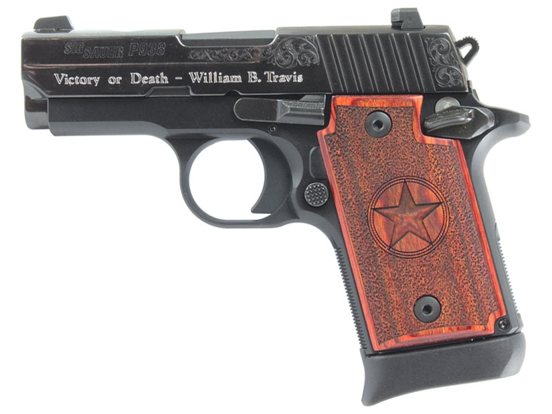Sig Sauer P938 9mm Texas Engraved Silver