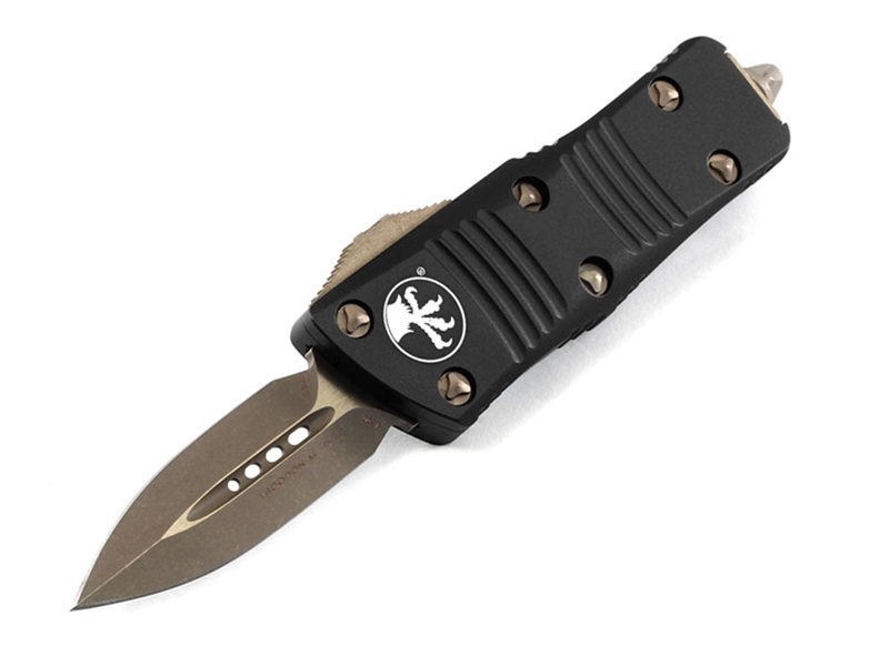 Microtech Knives Mini Troodon D/E Bronzed Apocalyptic 1.99' Black