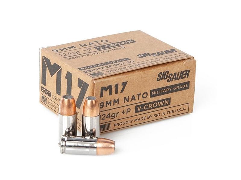 Sig Sauer Elite V-Crown M17 9mm +P 124gr JHP 20rd