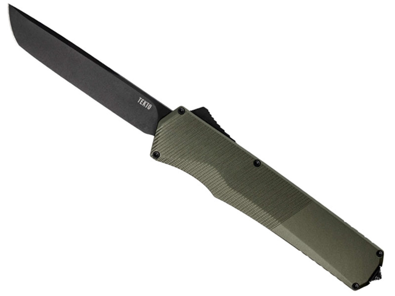 Tekto A5 Spry Tanto 3.5' OTF Knife, OD Green Aluminum