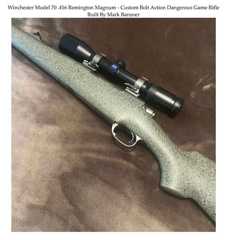 WINCHESTER Model 70 Basner Custom Dangerous Game Rifle