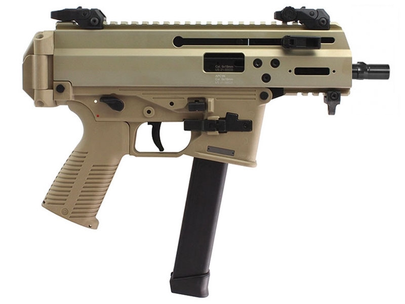 B&T APC9K Pro 9mm 5.5' 33rd Glock Lower, Coyote Tan