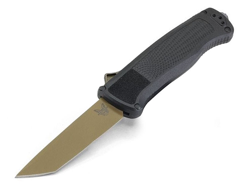 Benchmade Shootout 3.51' Auto OTF Knife, FDE/CF Elite