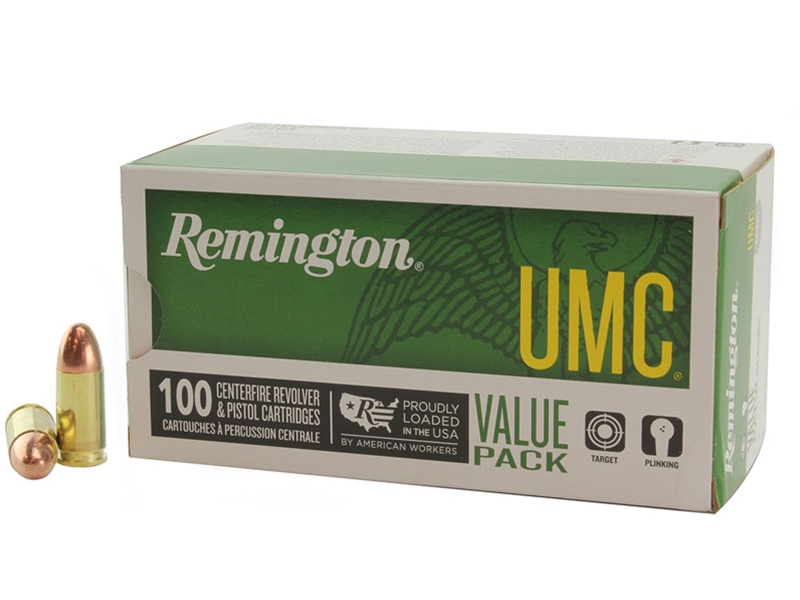 Remington UMC 9mm 115gr FMJ 100rd
