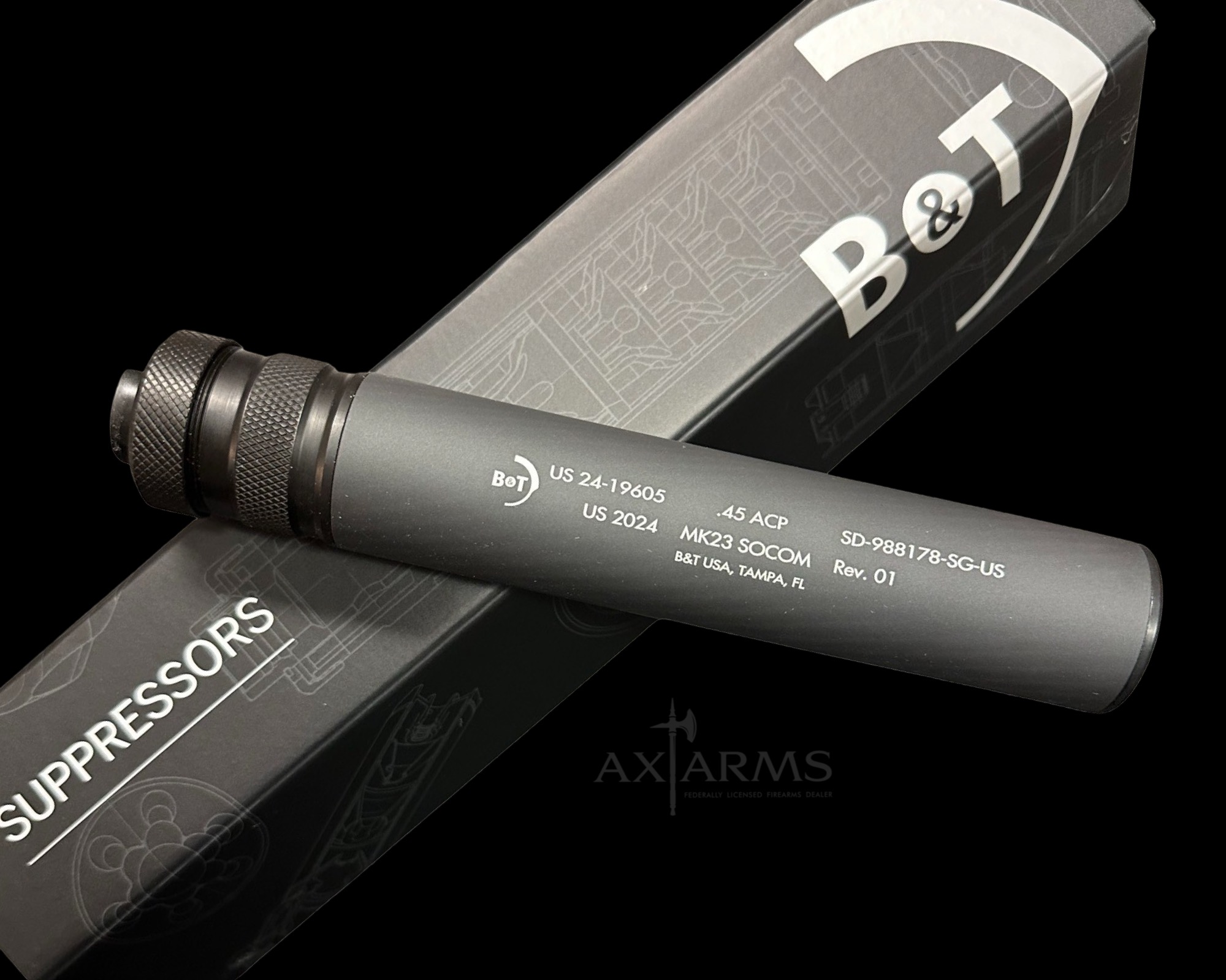 B&T HK MK23 Impuls IIA Suppressor Sniper Grey SD-988178-SG-US / SD-988178-US