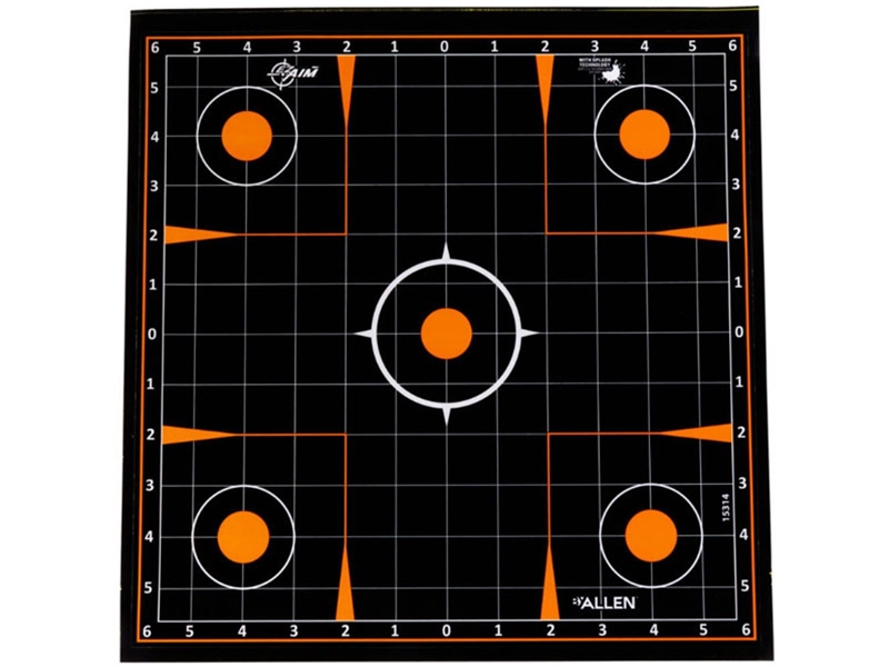 Allen EZ Aim 12x12 Adhesive Splash Sight In Target, 5 Pack