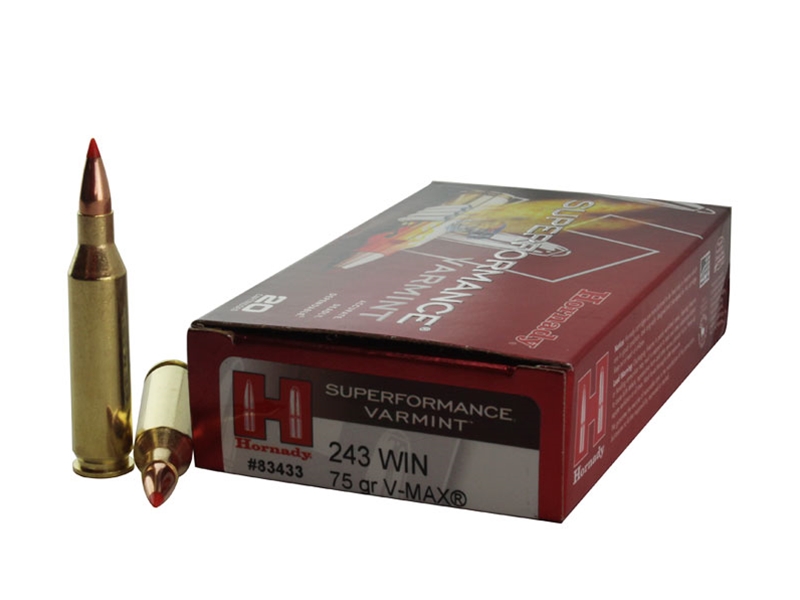 Hornady Superformance Varmint .243Win 75gr V-MAX 20rd