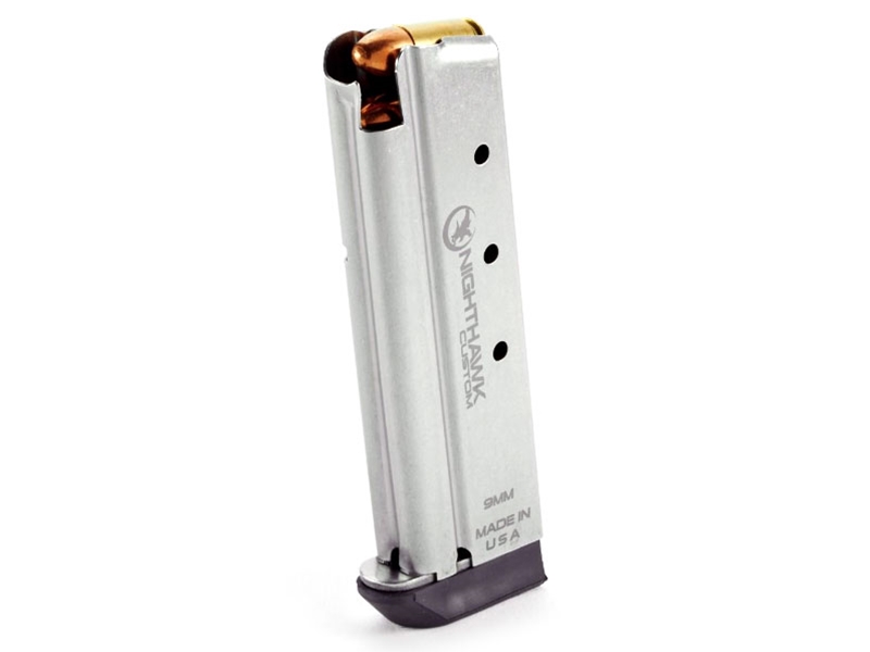 Nighthawk Custom 1911 9mm 8rd Magazine w/ Base Pad, Officer