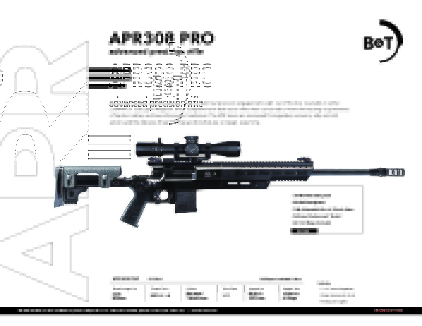 B&T APR308 PRO (Advanced Precision Rifle) .308 Sniper Rifle